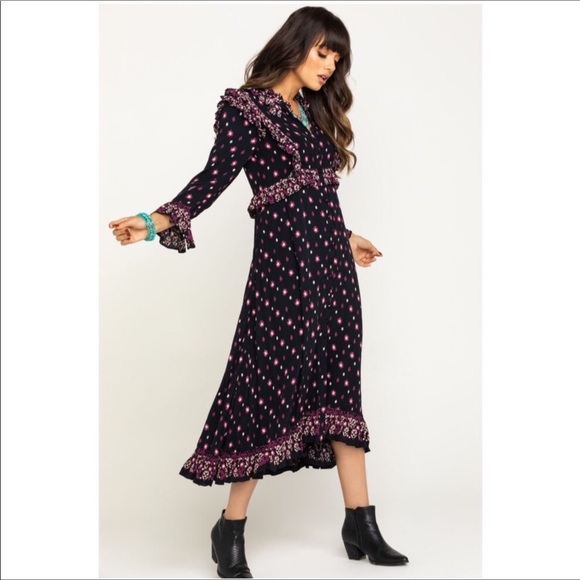 Free People Dresses & Skirts - Free People Calico Skies midi prairie dress XS